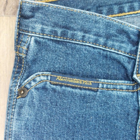Abercrombie & Fitch Womens 6 Vintage Y2K Mid Seam Hipster Capri Split Hem Jean - Picture 12 of 16